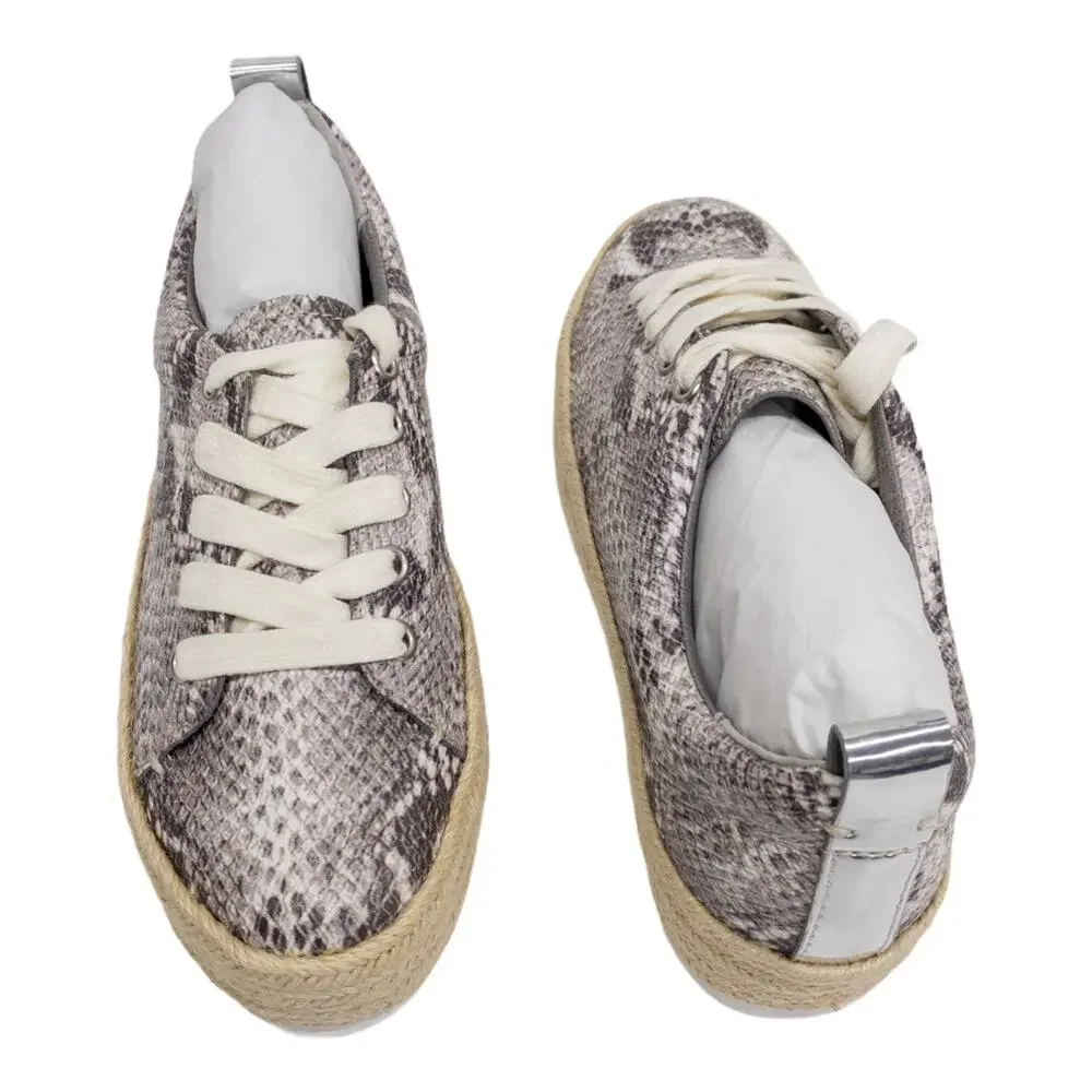 Treasure & Bond Payge Snake Platform Espadrille Sneaker Women's 8 Gray NWB